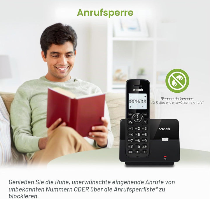 VTech CS2001 Home Duo Schnurloses Telefon, Festnetztelefon DECT Einfach zu bedienen Extra Laut Hören