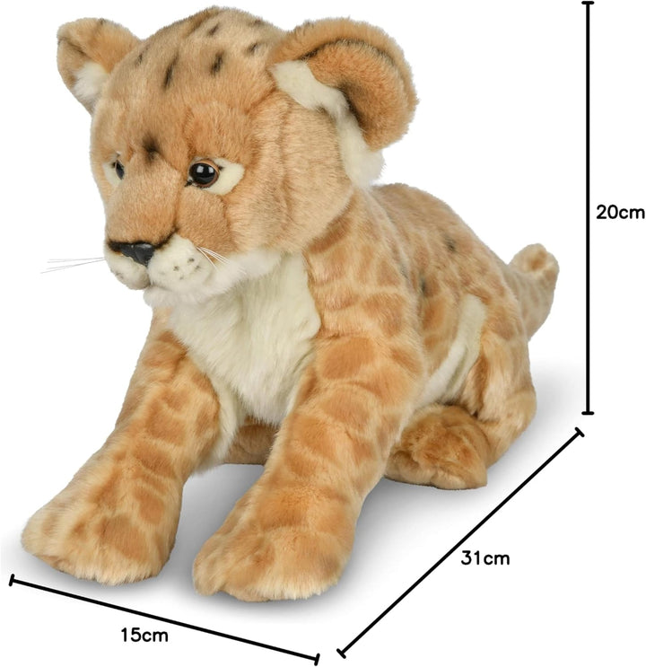 Uni-Toys - Löwenbaby - 31 cm (Länge) - Plüsch-Löwe, Wildtier - Plüschtier, Kuscheltier Löwenbaby (31