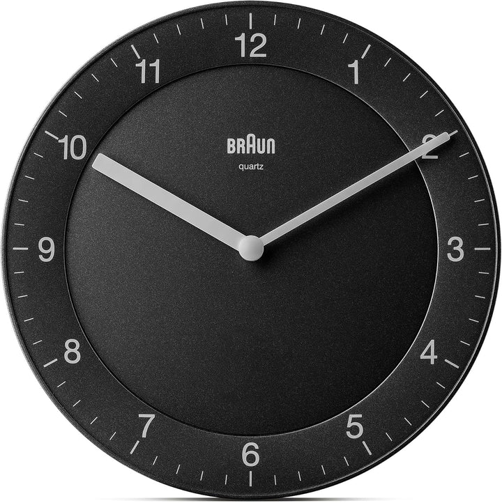 Braun Klassische analoge Wanduhr mit ruhigem Quarzuhrwerk, leicht lesbarem Zifferblatt mit 20 cm Dur