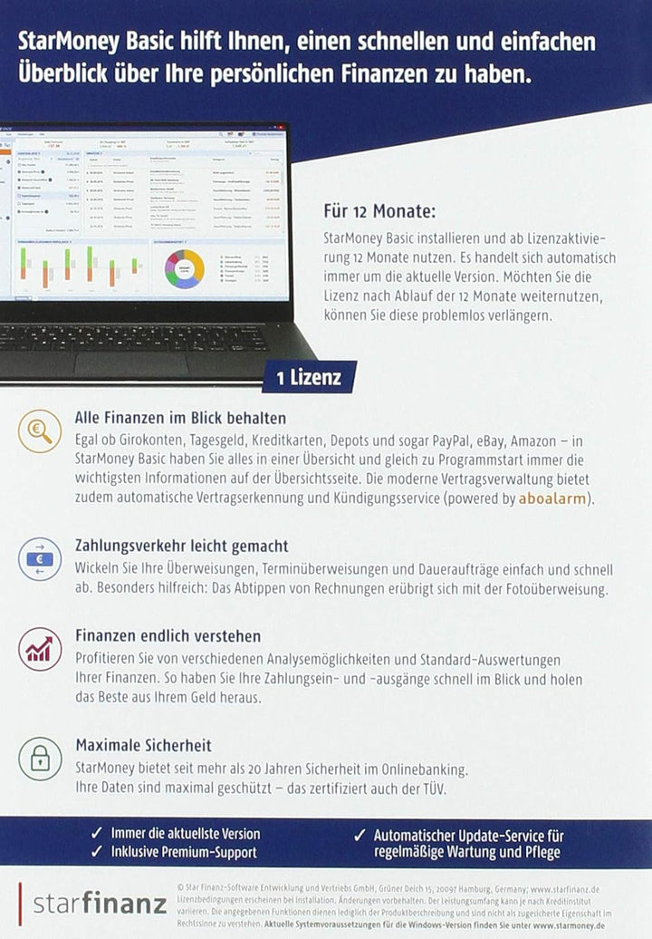 STARMONEY Jahreslizenz (12 Monate ab Lizenzaktivierung)