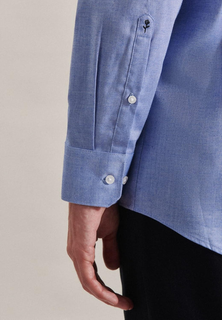 Seidensticker Herren Hemd, Hellblau