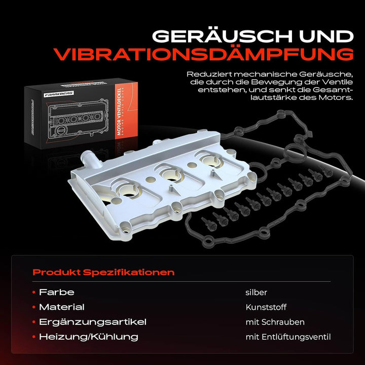 Ventildeckel Zylinderkopfhaube für A4 8EC A4 Avant 8ED A6 4F2 A6 Allroad 4FH A6 Avant 4F5 A8 2.4L 3.