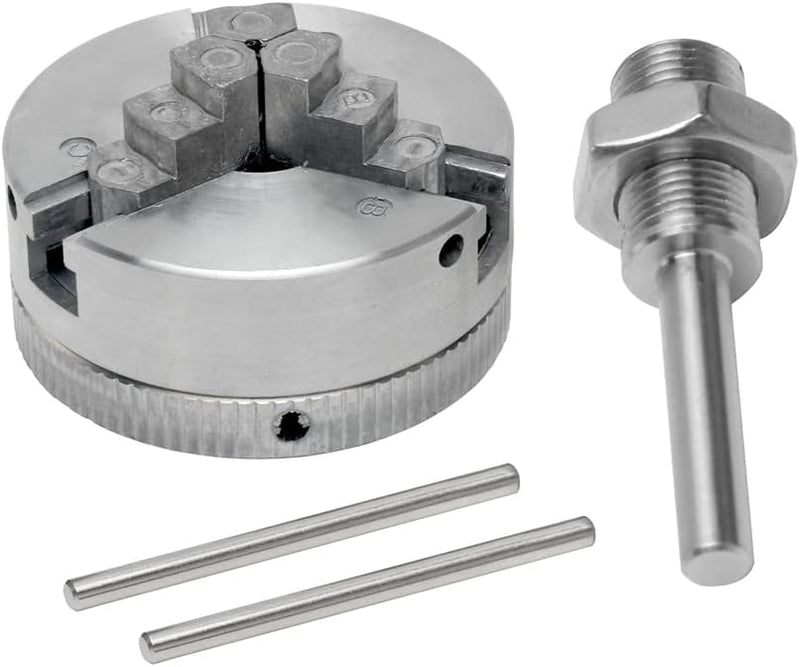 Spannfutter Drechselbank, Zinklegierung Mini Drehmaschine Dreibackenfutter M12 * 1 Bohrfutter Handbo