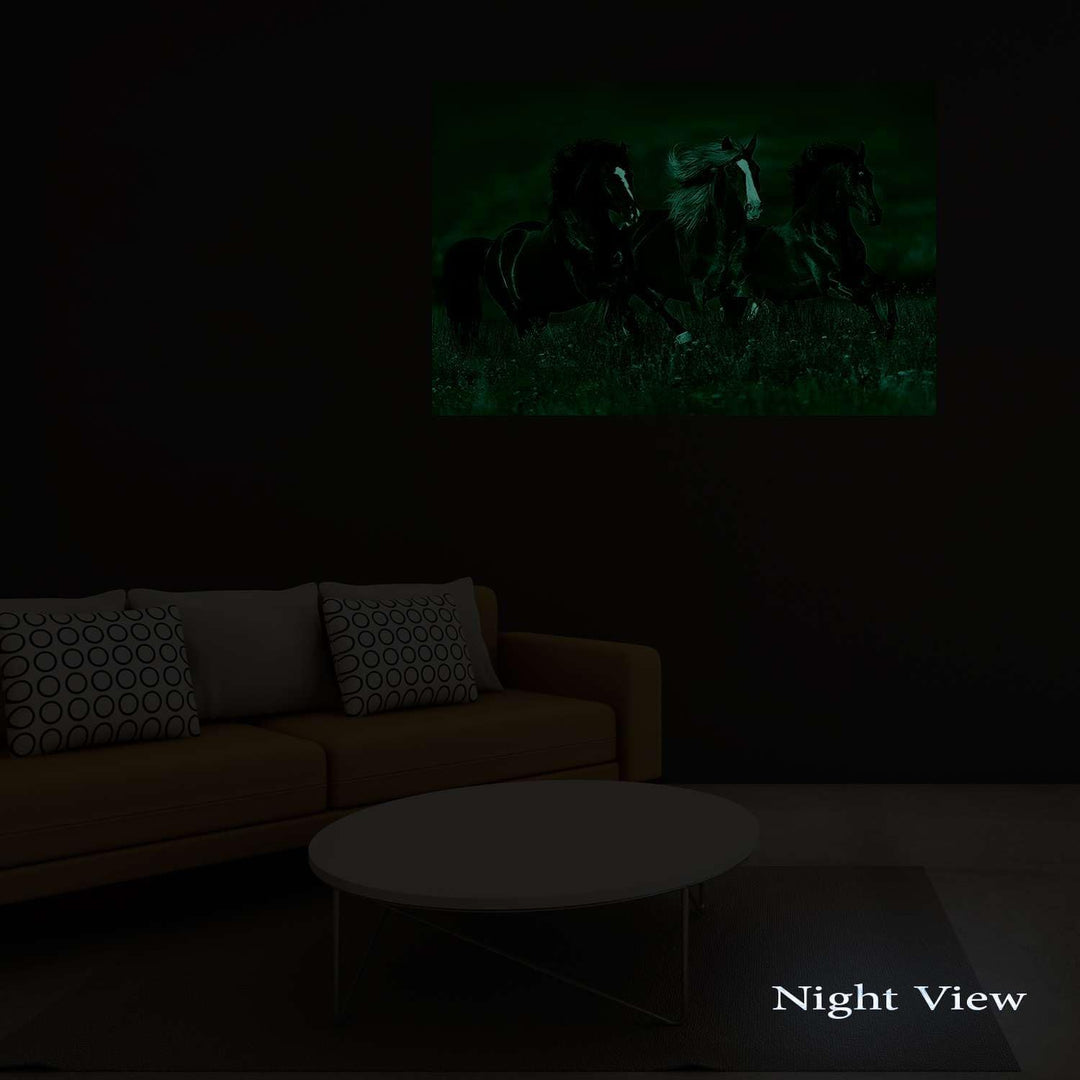 Startonight Bilder Pferderennen auf dem Feld - Leinwandbilder Moderne Kunst - Tiere Wanddeko Kunstdr