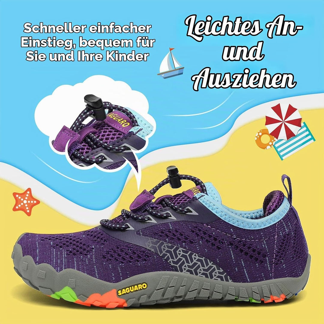 Saguaro Trailschuhe für Kinder, Mädchen, Sportschuhe, atmungsaktiv, rutschfest 32 EU Violett, 32 EU