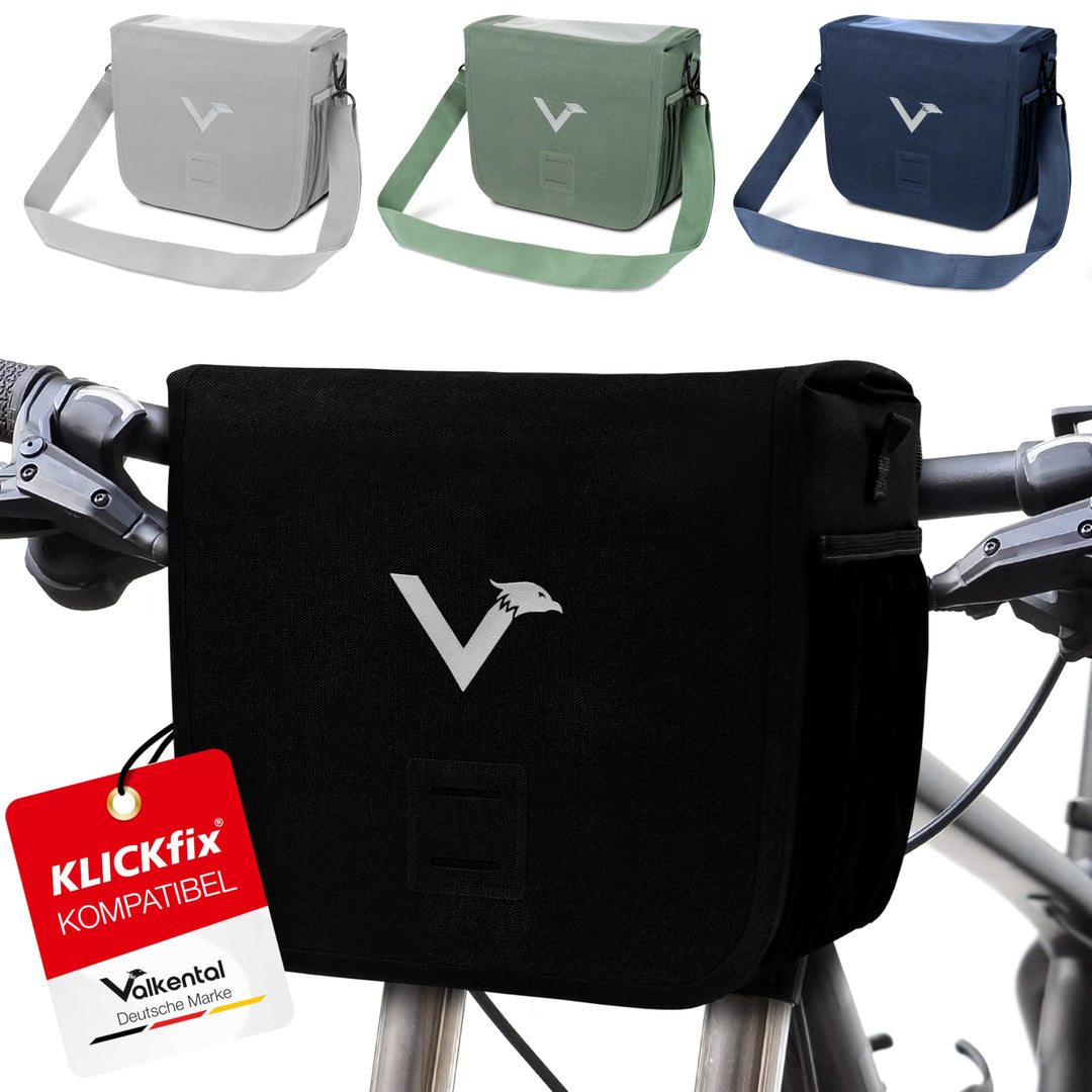 Valkental - Hochwertige &amp; Nachhaltige Lenkertasche mit 7L Volumen | wasserdichte Fahrradtasche Lenke