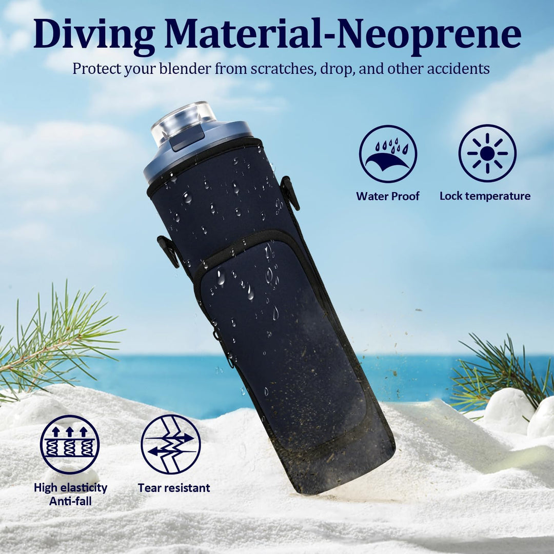 AF-WAN Tragbare Mixer-Tasche für Ninja Blast Max BC251 - Isolierte Hülle mit Quergurt (Dunkelblau),