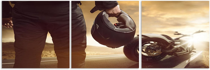 Feeby. Leinwandbild, Bilder, Wand Bild - 3 Teile - Panoramabild, Wandbilder, Kunstdruck 210x70 cm, M