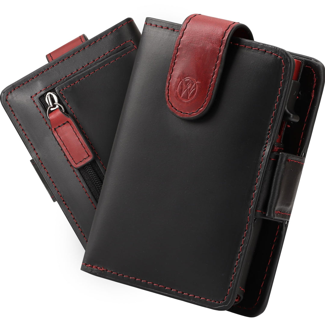 WillFire® MagFlap | Geldbörse Herren | Extra Schlüsselanhänger | Leder Kartenetui für 10-12 Karten |