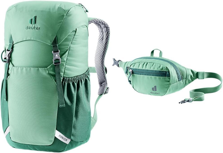 deuter Junior Kinderrucksack (18 L) Spearmint-seagreen 18 L Bundle mit Hüfttasche, Spearmint-seagree