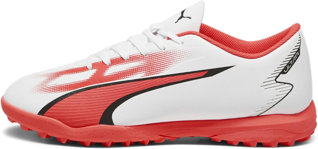 PUMA Herren Ultra Play Tt Fussballschuh, White Black Fire Orchid, 46 EU