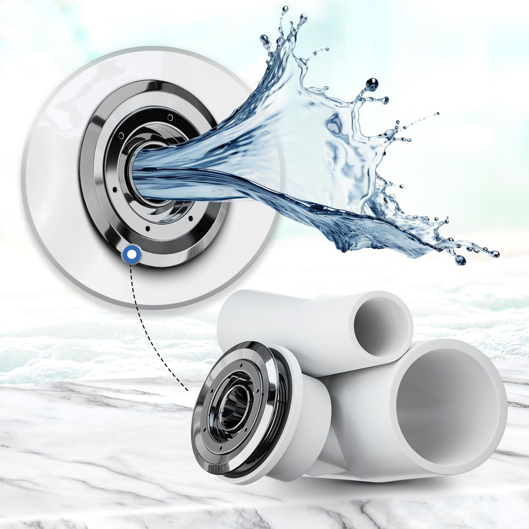 AQUADE Jet Düse Wasserdüse für Whirlpool Durchmesser: 50mm Metall verchromt