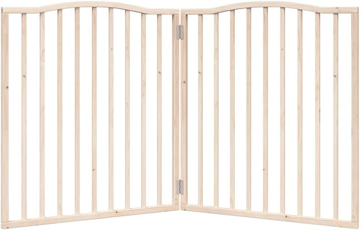 2-TLG. Hundetor faltbar aus Pappelholz 160 cm, freistehend, wetterfest und robust, ideal als Absperr