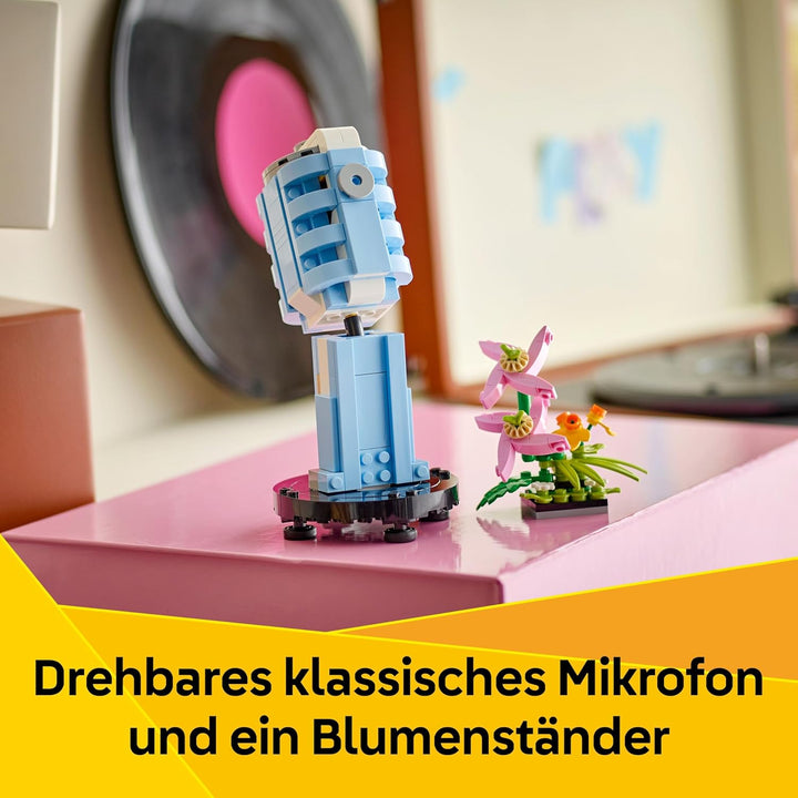 LEGO Creator 3in1 Plattenspieler mit Blumen - Spielzeug umbaubar in Radio oder Mikrofon - Musik Spie