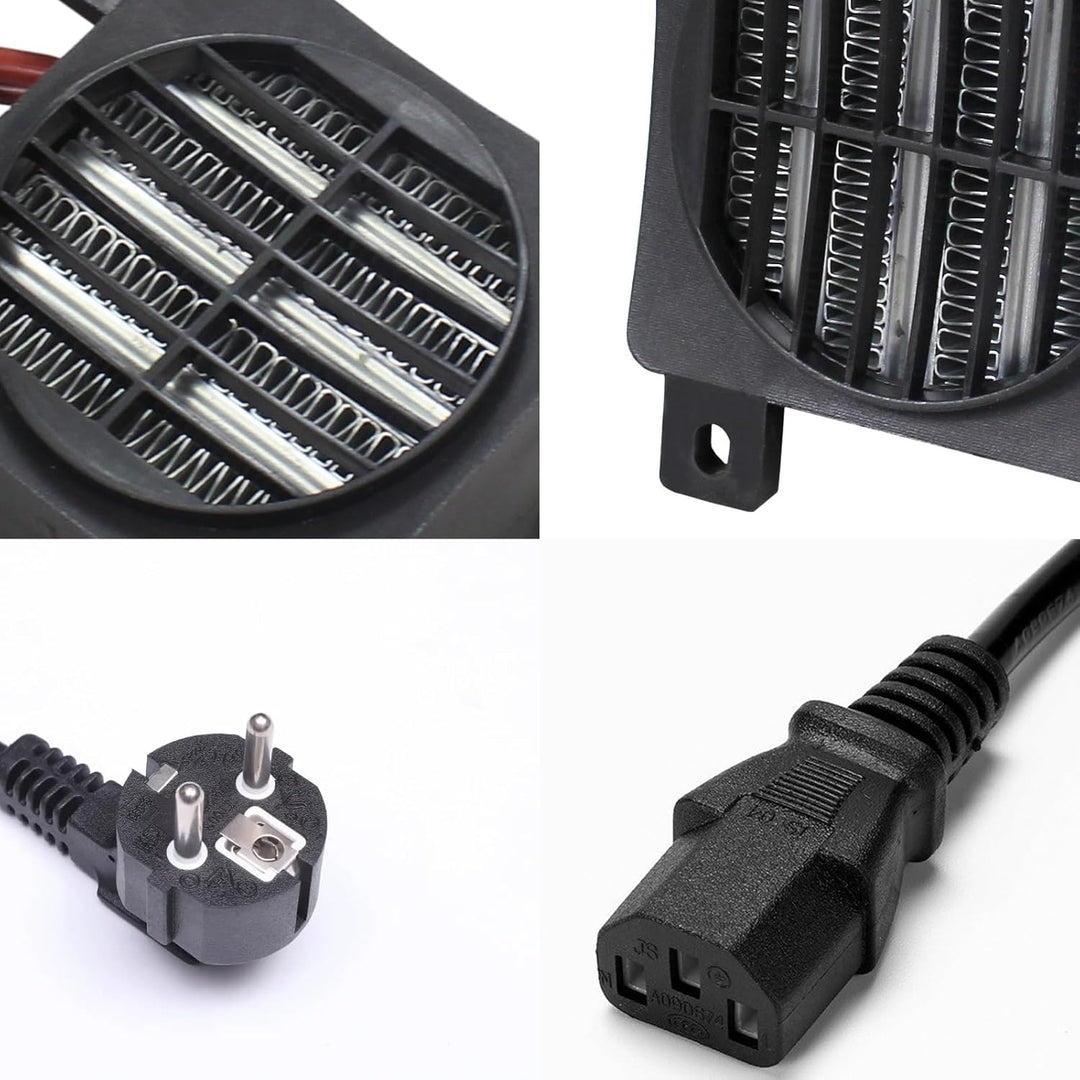 PTCYIDU Heizung Lüfter mit Netzkabel 220V 200W PTC-Luftheizung Konstante Temperatur Elektrische Kera