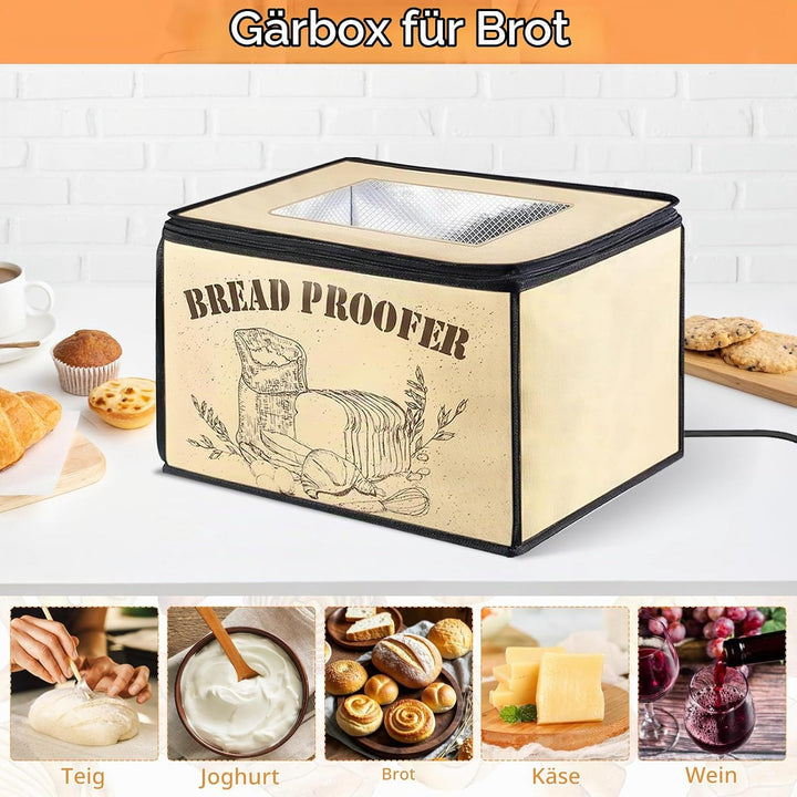 Brot Gärbox, Sauerteigbrot Gärbox mit Einstellbarer Temperatur und Timer, für Selbstgemachtes Brot u