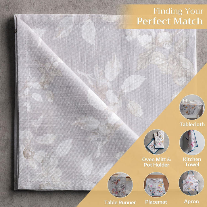 Maison d' Hermine Stoffservietten 4er Set aus 100% Baumwolle Wiederverwendbare Stoffservietten Weihn