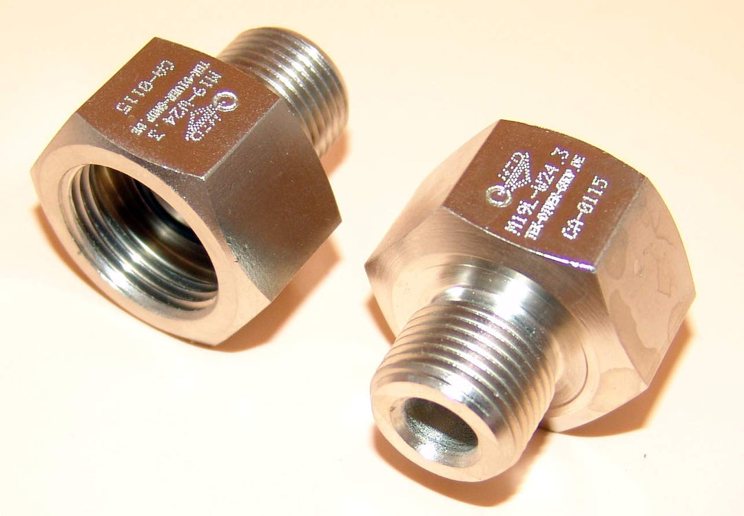HTD Gewindeadapter M19x1,5 Linksgewinde aussen - W24.3 Stickstoff Innengewinde