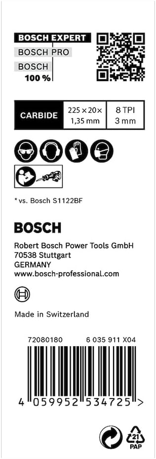 Bosch Professional 10x Expert ‘Vehicle Rescue’ S 1157 CHM Säbelsägeblatt (für Glas, Zäher Stahl, Län