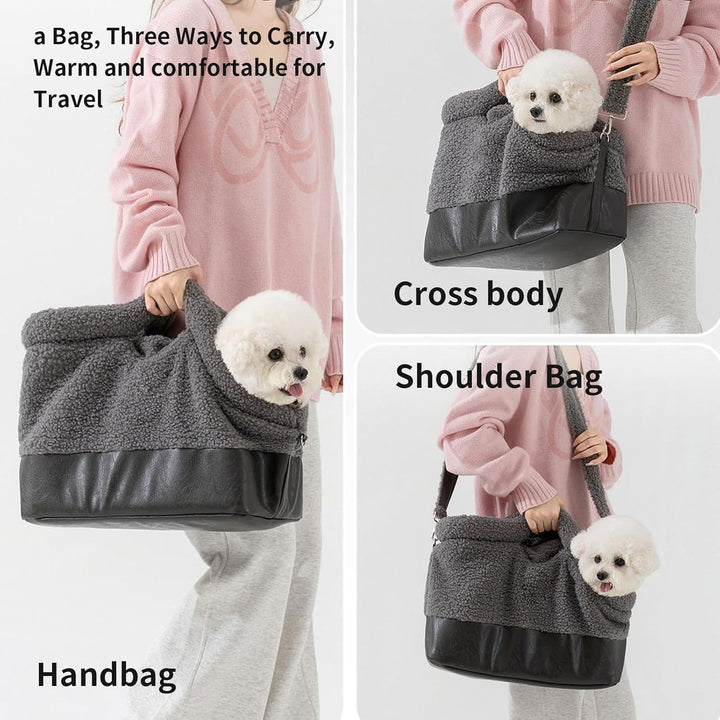 Welpentragetasche – wasserdichte Wintertragetasche | Schulter-Hundehalter Mit Sicherheitsgurt-Schnal