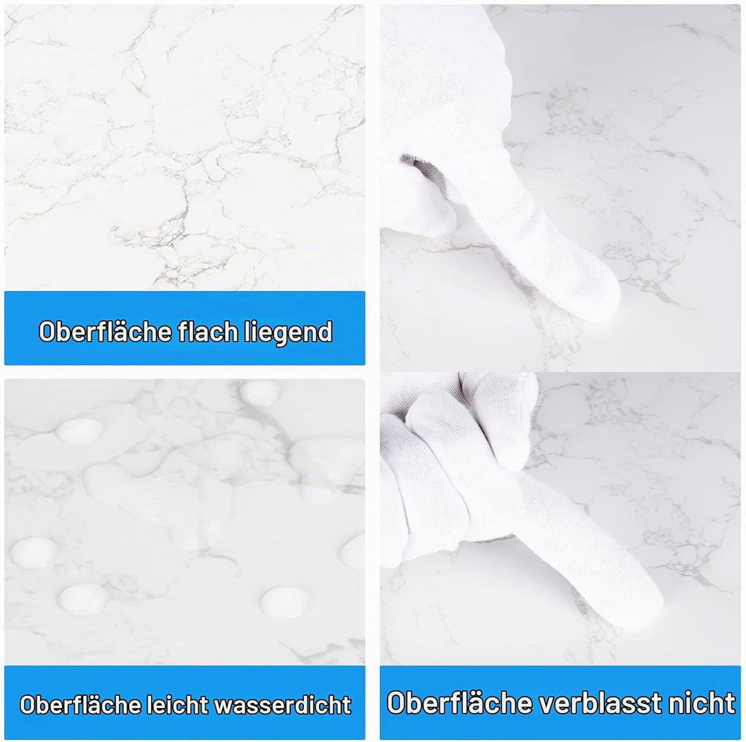 Selens 60x60cm Hintergrund Boards Kit, Flow Gold Weiss Marmor Textur Essen Hintergründe 2 Stück Flat