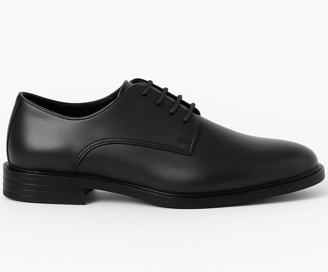 Festliche Matte Derby Schuhe zum Schnüren 35 EU Matt Schwarz, 35 EU Matt Schwarz