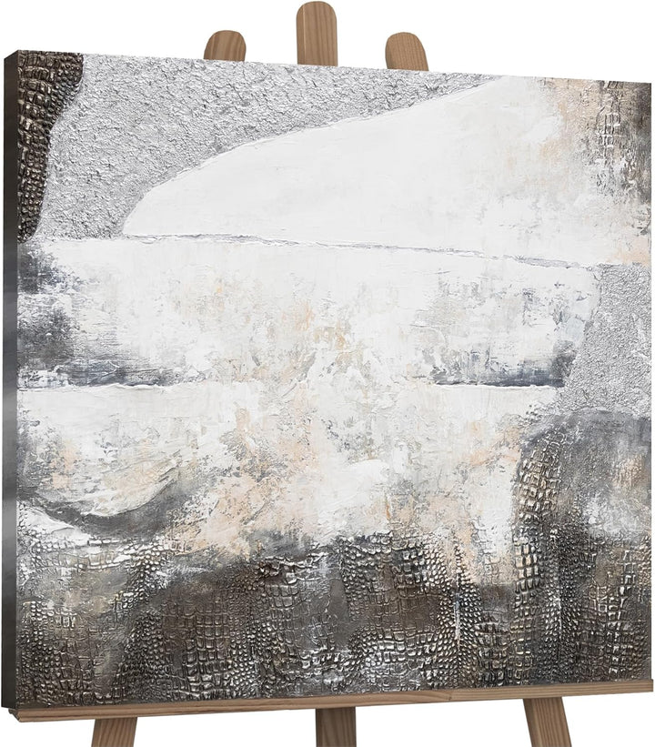 YS-Art Luxus Abstrakt Acryl Gemälde auf Leinwand Aussergewöhnlich handgemalt Wandbilder Wohnzimmer m