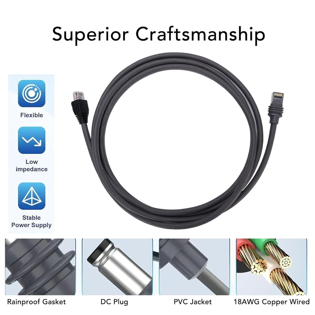 Replacement Cable,Cable Extension IP68 Weatherproof 1200Mbps High Speed, for Gen3 V3 Rectangular Sat