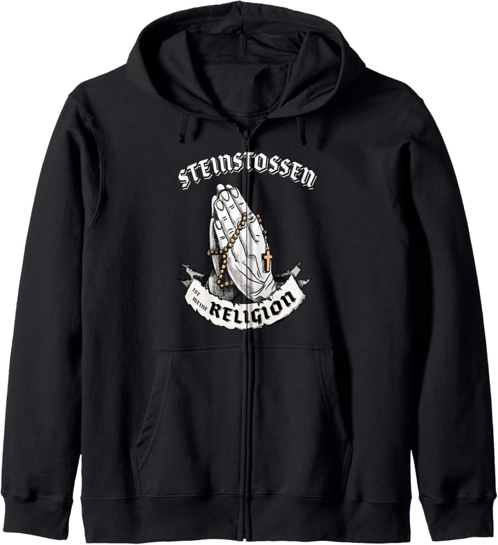 Steinstossen ist meine Religion I Lustiges Geschenk Kapuzenjacke