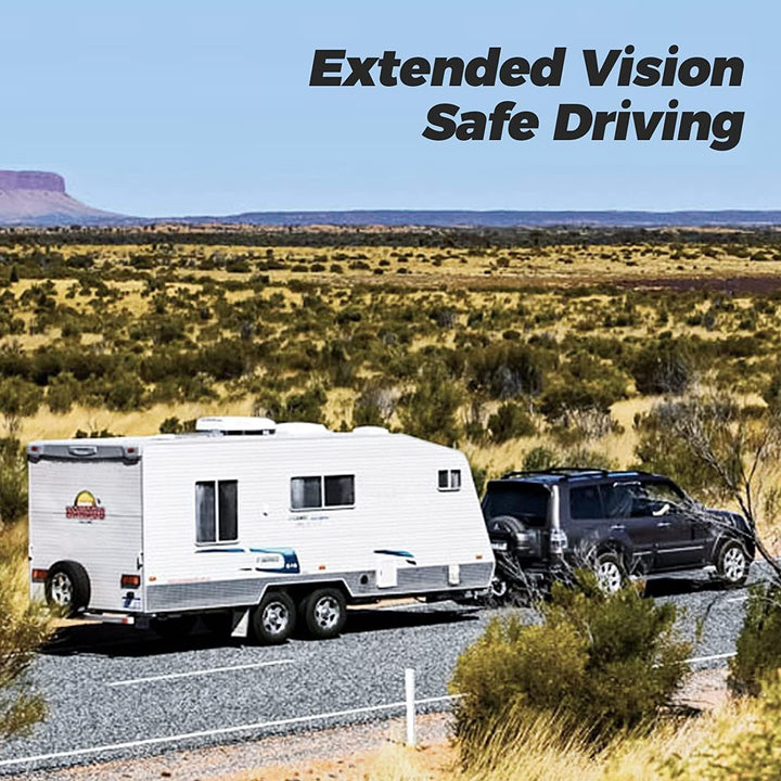 TOTMOX Anhänger-Abschleppspiegel, 1 Stück, verstellbarer Verlängerungsspiegel für Autoanhänger, Wohn