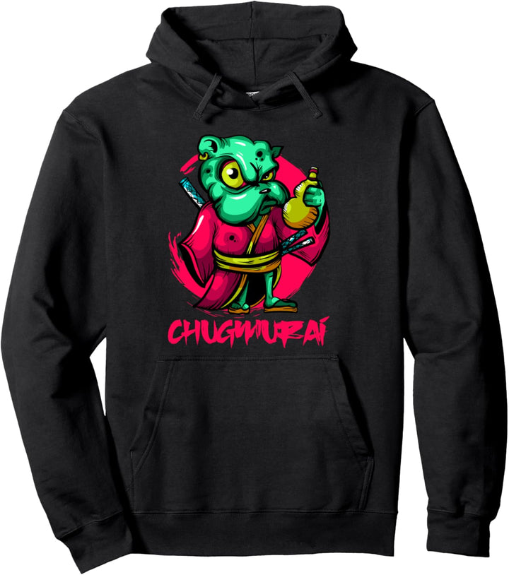 Samurai Krieger Hund Geschenk Japanischer Shogun Pullover Hoodie