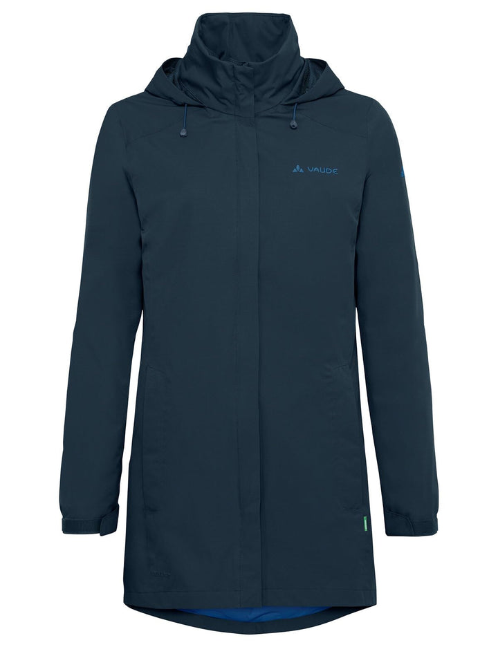 VAUDE Women's Escape Parka - Wasserdichter Regen-Parka aus recyceltem Polyester, 87,5cm Länge, Atmu