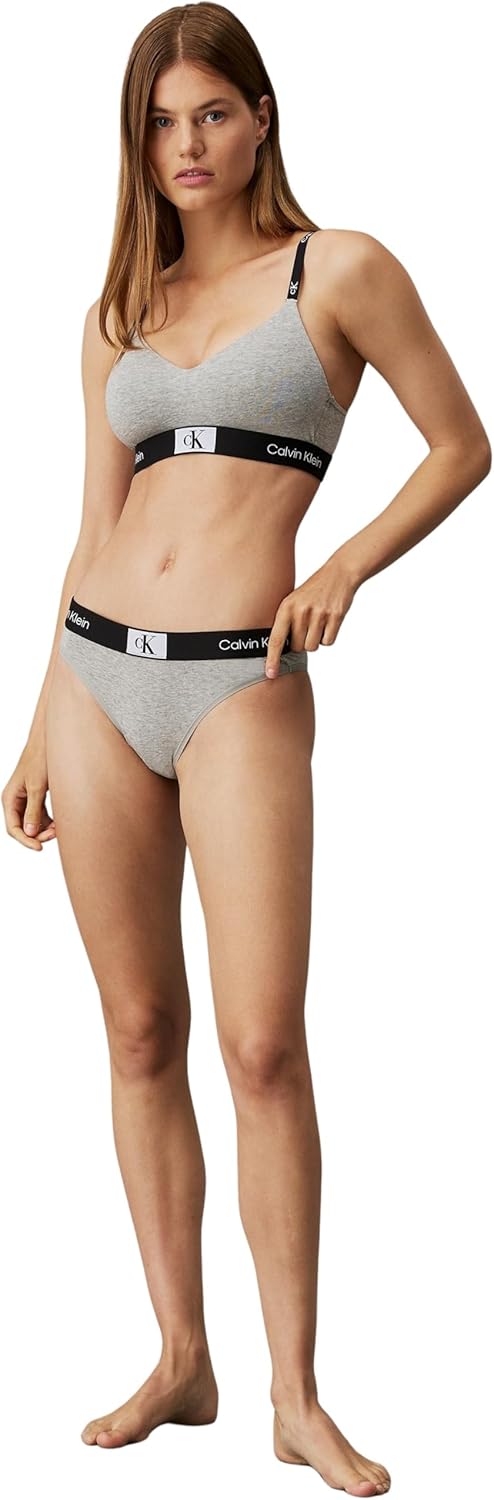 Calvin Klein Damen BH Bralette Light Lined Weich vorgeformte Cups M Grau (Grey Heather), M Grau (Gre