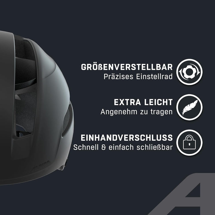 ALPINA SOHO - Extrem Robuster, Leichter & Individuell Anpassbarer Urban Fahrradhelm Für Erwachsene b