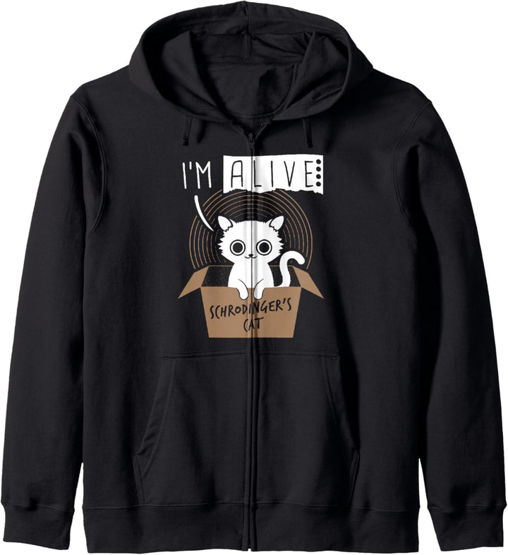 I'm Alive Schrodinger's Cat Apparel Kapuzenjacke