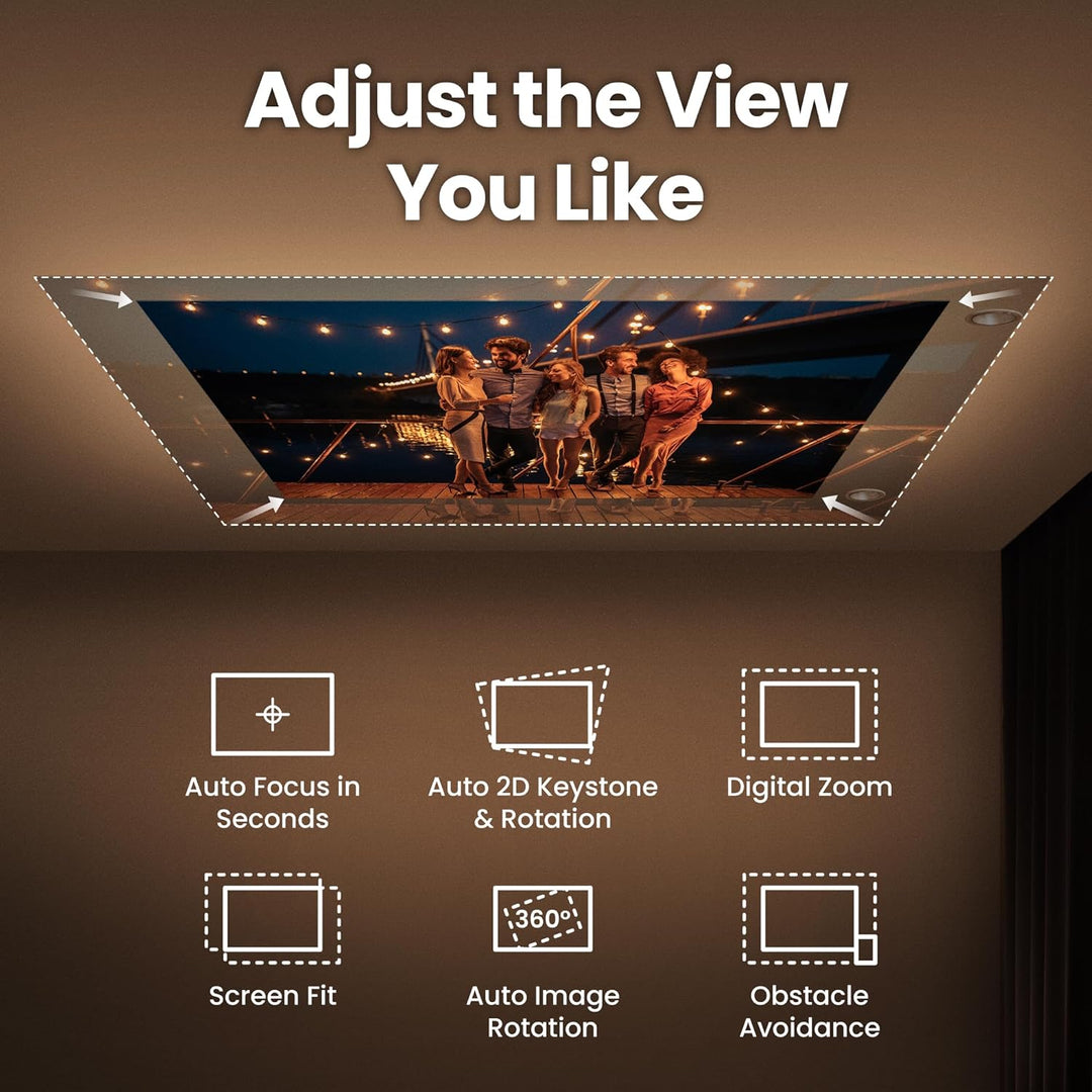 BenQ GV32 1080p Tragbarer Deckenbeamer, 500 ANSI-Lumen-LED, Google TV mit Netflix-Lizenz, HDR10 mit