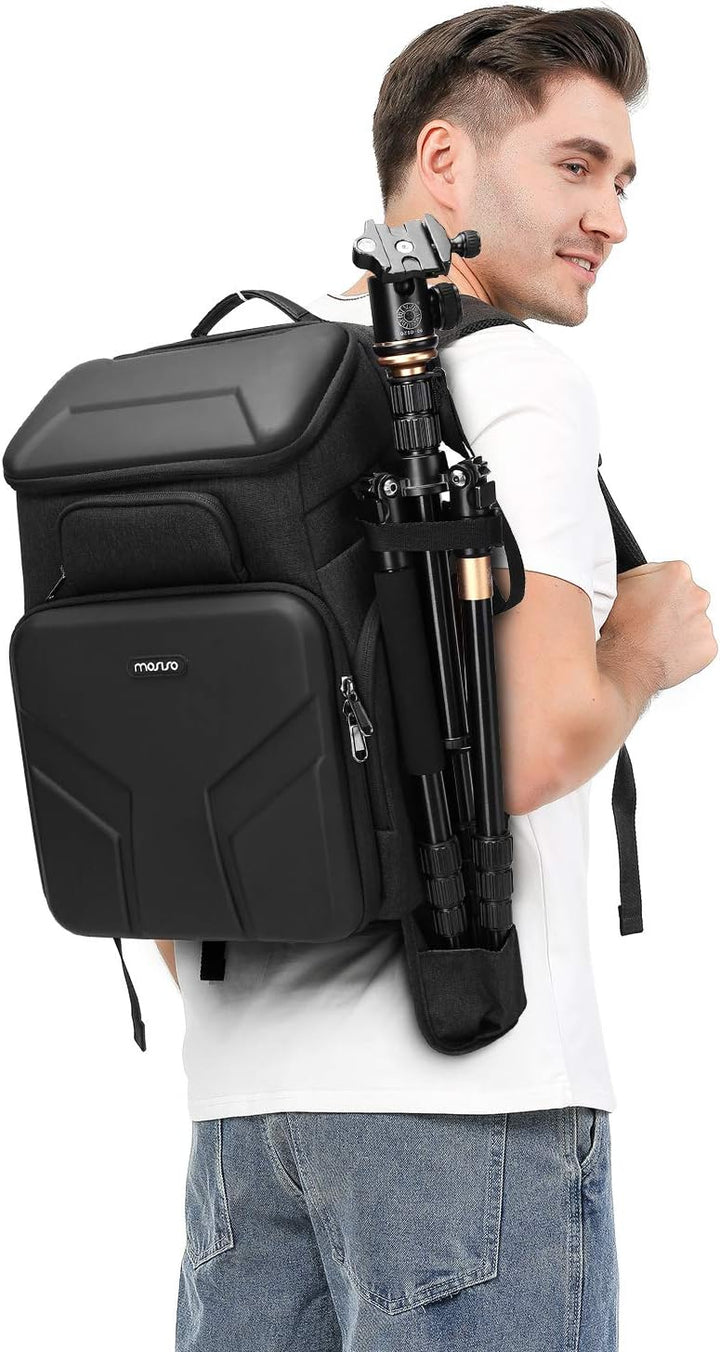MOSISO Kamera Rucksack, DSLR/SLR/Spiegellose Fotografie Wasserdicht 17,3 Zoll Kamera Tasche mit Fron