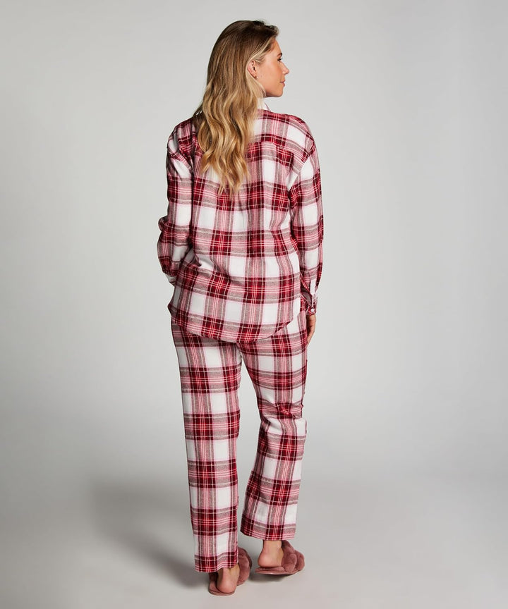 Hunkemöller Pyjamatop Lange Ärmel Twill S Cerise, S Cerise