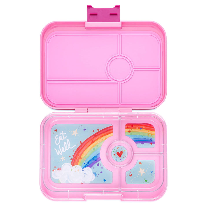 Yumbox Tapas XL Bento Box (Capri Pink, 4er Rainbow) - Lunchbox mit 4 Fächern, Brotdose für Jugendlic