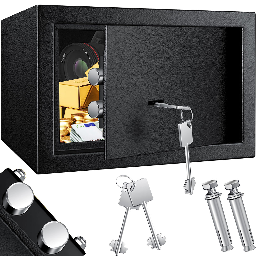 KESSER® Tresor Möbeltresor mit Doppelbartschloss, Safe Geldschrank Boden-Wandtresor Wandsafe 30x20x2