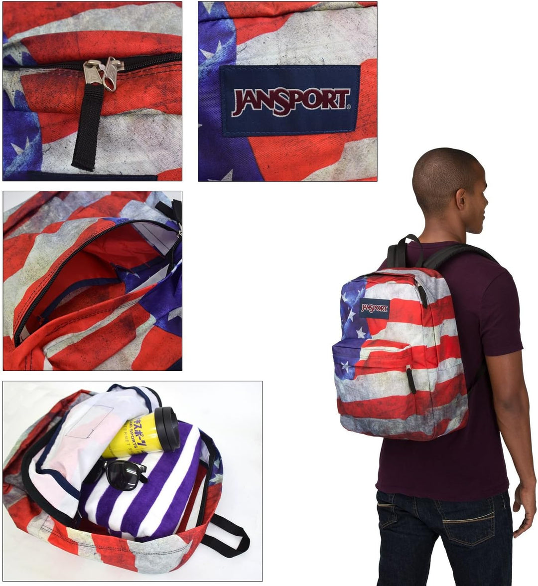 JANSPORT Rucksack Superbreak Big Student 16.7"H X 13"W X 8.5"D Multi-achat-himmel, 16.7"H X 13"W X 8