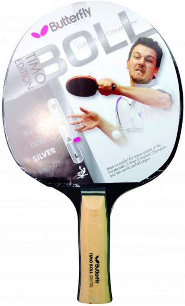 Butterfly Timo Boll Tischtennisschläger - ITTF zugelassen Silver, schwarz-silver 85015, Silver, schw