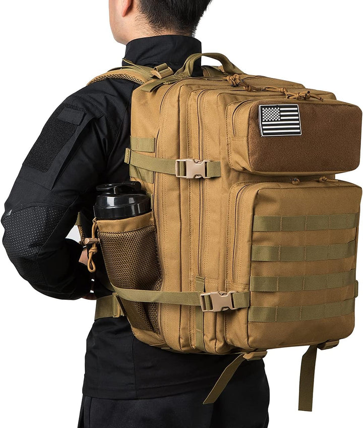 QT&amp;QY Taktischer MilitäR Rucksack Herren Gross 25l/35l/45L Bundeswehr Rucksack 3 Tage Molle Armee Ru
