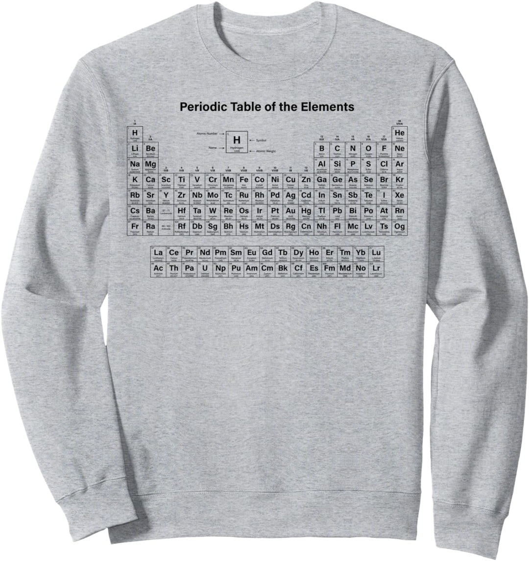Periodic Table Of Elements Chemistry Chart Sweatshirt