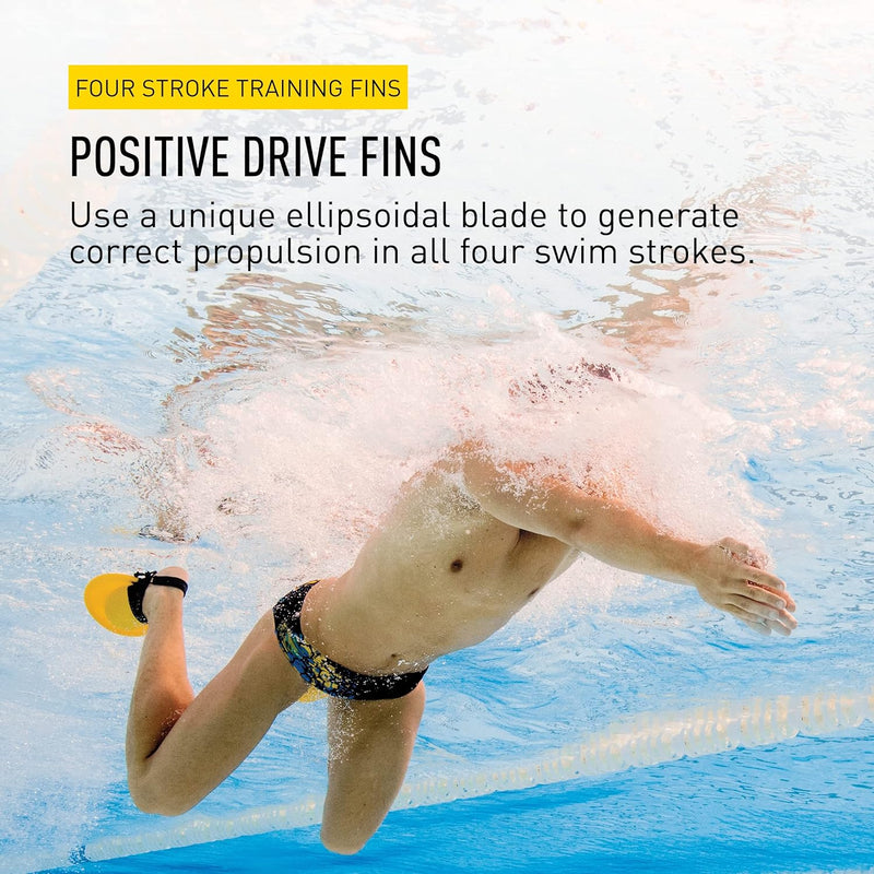 FINIS Training Fins Positive Drive 31-33 yellow/Black, 31-33 yellow/Black