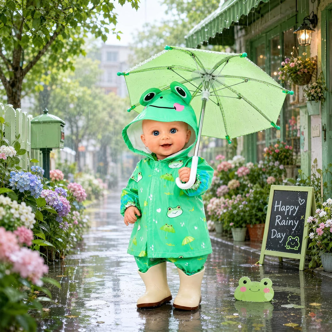Miunana Kleidung + Stiefel + Regenschirm für 14&