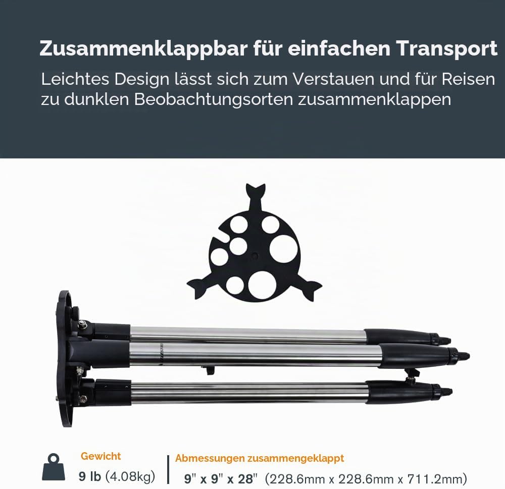 Celestron 93480 Exklusives Stativ für das StarSense Explorer Dobson-Tischteleskop mit Zubehörschale