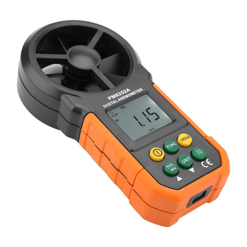 Handheld Digital Anemometer PM6252A Windgeschwindigkeitsmesser Luftmengenmesser mit LCD-Display-Hint