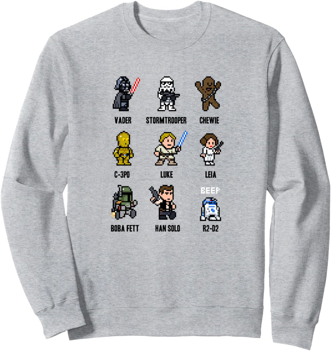 Star Wars Character Helmets Troopers Vader Boba Sweatshirt