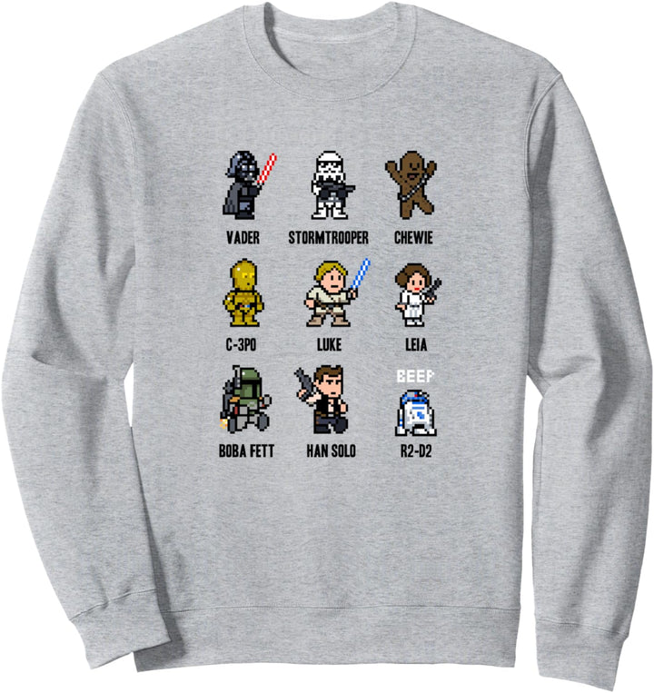 Star Wars Character Helmets Troopers Vader Boba Sweatshirt